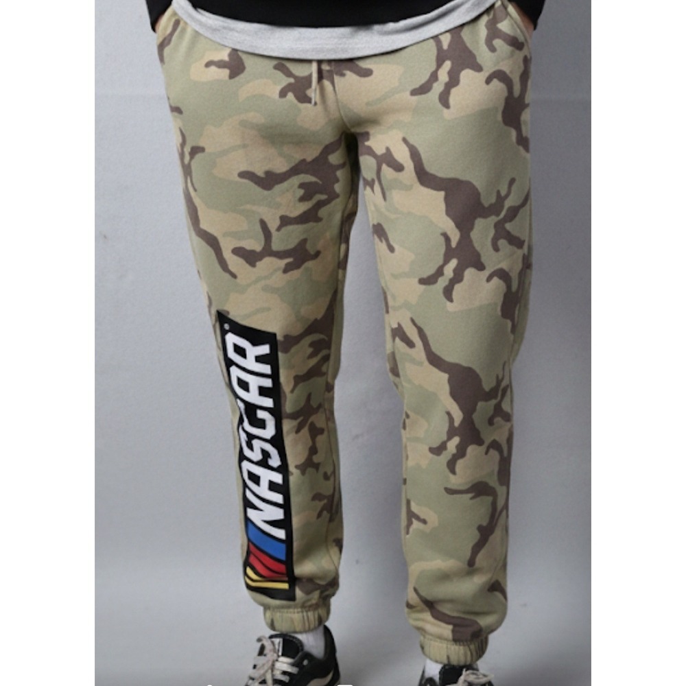 NASCAR Camo Sweatpants Joggers‎ Fleece Mens Size Large NEW